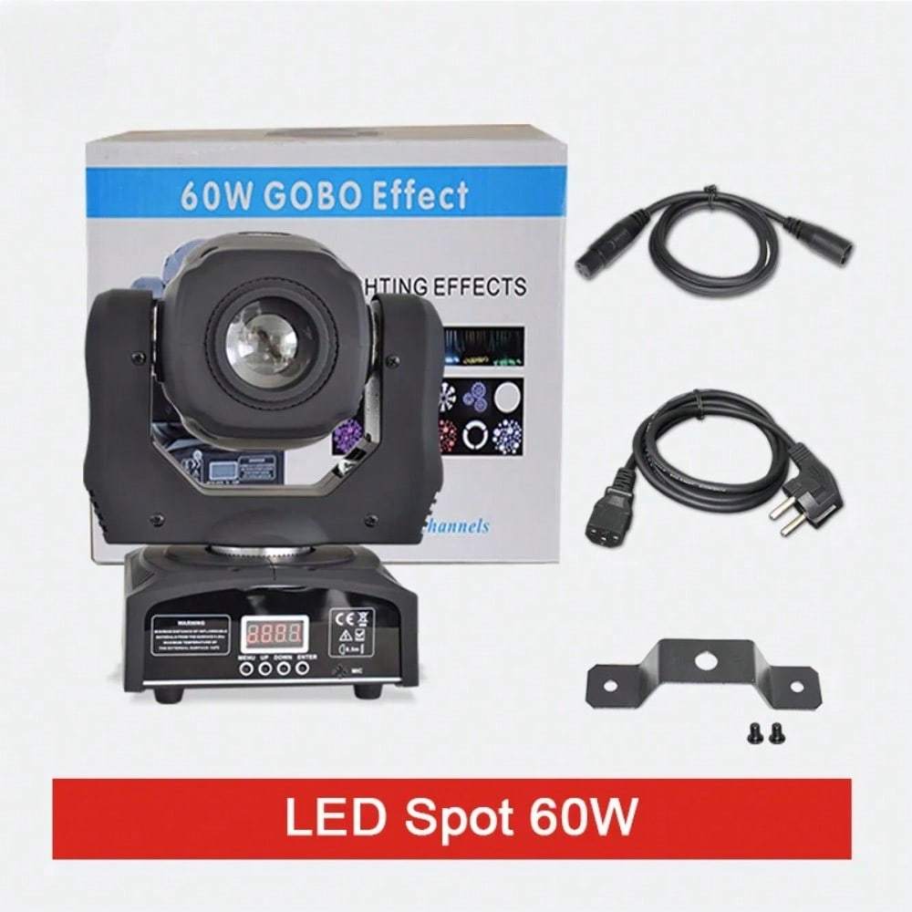 60W Mini Led Dmx Gobo Moving Head Spot Light for Club Dj Stage Lighting Party Disco Wedding Event