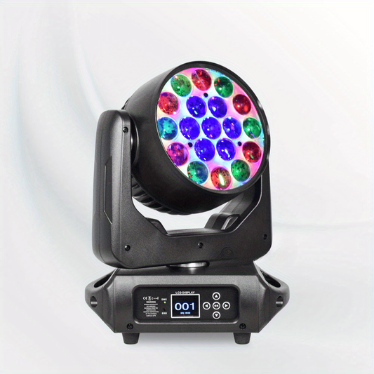 Version with Circle Round Function Moving Head DMX Zoom Wash Lights LED 19X12W Stage Lighting for DJ Party Disco Event Show