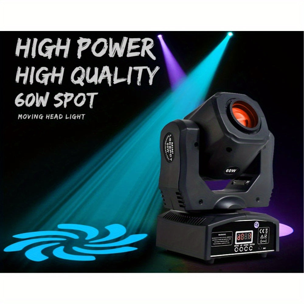 60W Mini Led Dmx Gobo Moving Head Spot Light for Club Dj Stage Lighting Party Disco Wedding Event