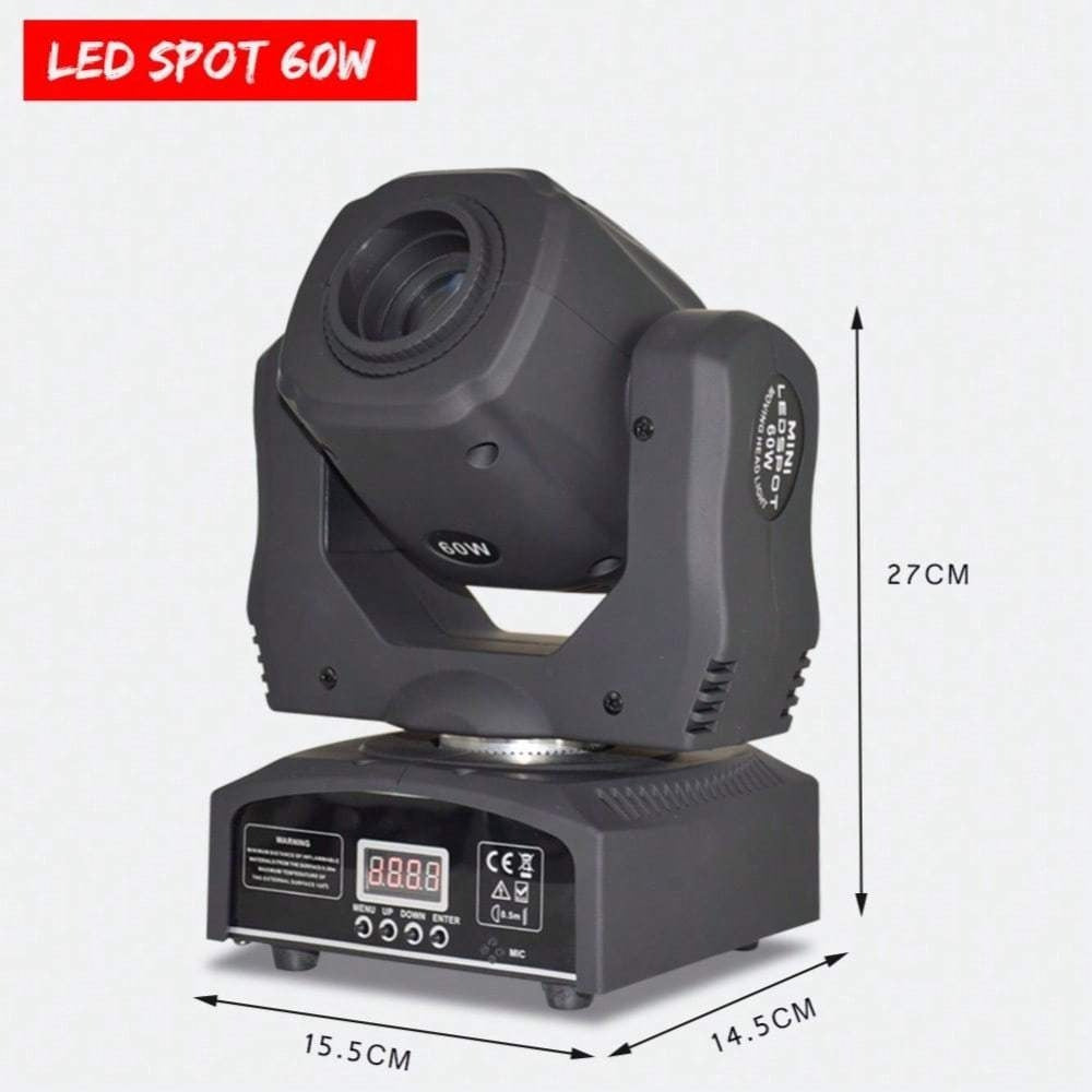 60W Mini Led Dmx Gobo Moving Head Spot Light for Club Dj Stage Lighting Party Disco Wedding Event