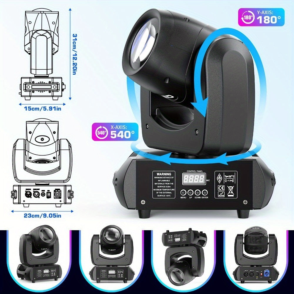 100W LED Beam Gobo Moving Head Stage Light Dazzling Effect DMX for Club KTV Disco DJ Party Lighting