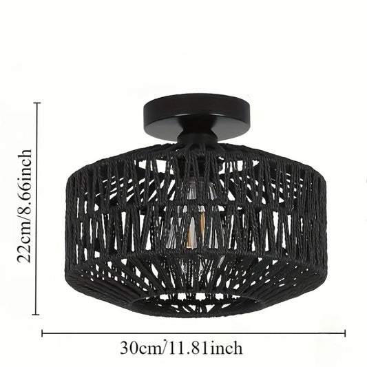 Modern Modest Ceiling Lamps Handwoven Ceiling Chandelier Lamps for Room Living Room Kitchen Home Dining Room